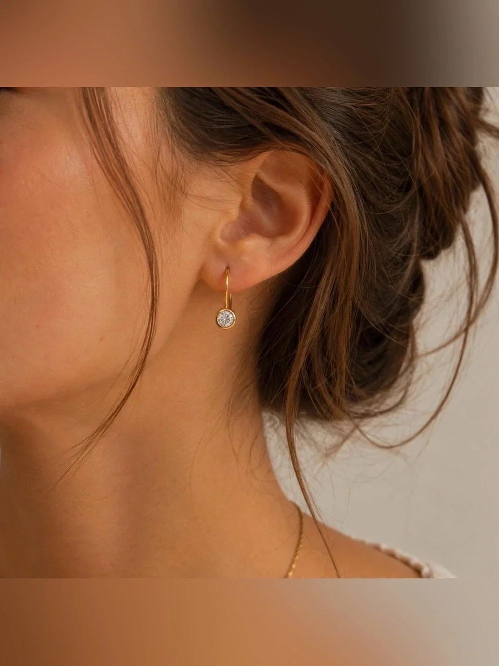 Diamond Hoop Earrings D245